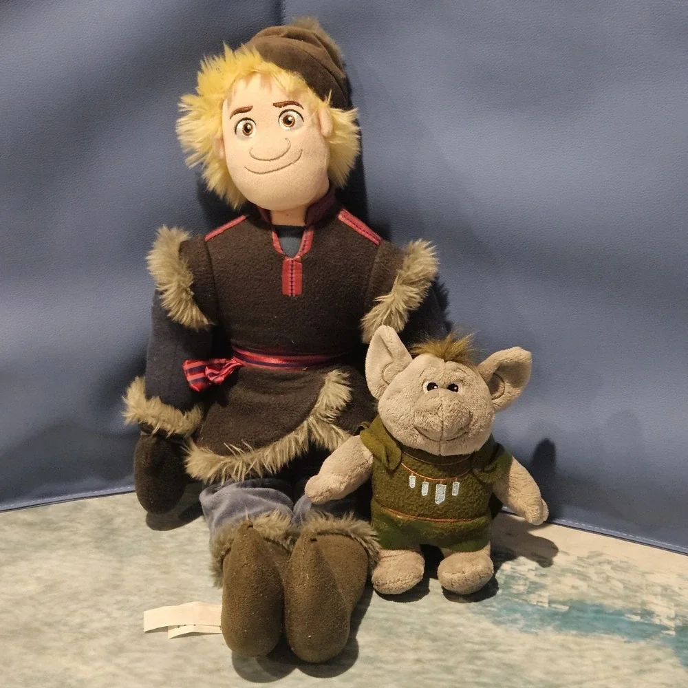 Disney Frozen Kristoff Sven Troll Plush Bundle 3 Pc Disney Store Just Play